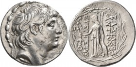 SELEUKID KINGS OF SYRIA. Antiochos VII Euergetes (Sidetes), 138-129 BC. Tetradrachm (Silver, 30 mm, 16.63 g, 1 h), Antiochia on the Orontes. Diademed ...