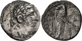 PHOENICIA. Tyre. 126/5 BC-AD 65/6. Shekel (Silver, 29 mm, 13.74 g, 1 h), CY 51 = 76/5 BC. Laureate head of Melkart to right, lion skin tied around nec...