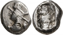 PERSIA, Achaemenid Empire. Time of Darios I to Xerxes II, circa 485-420 BC. Double Siglos (Silver, 15 mm, 5.56 g), Sardes or subsidiary mint. Persian ...