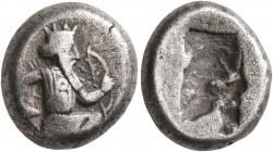 PERSIA, Achaemenid Empire. Time of Artaxerxes I to Xerxes II, circa 455-420 BC. Siglos (Silver, 15 mm, 5.43 g), Sardes or subsidiary mint. Persian kin...