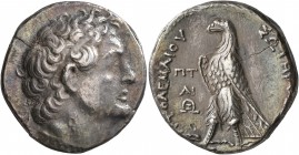 PTOLEMAIC KINGS OF EGYPT. Ptolemy II Philadelphos, 285-246 BC. Tetradrachm (Silver, 25 mm, 14.04 g, 12 h), uncertain mint 10, after 261/0. Diademed he...