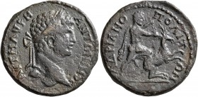 THRACE. Hadrianopolis. Caracalla, 198-217. Tetrassarion (Orichalcum, 28 mm, 11.58 g, 1 h). AYT M AYPH ANTΩNINOC Laureate head of Caracalla to right. R...