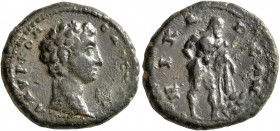 BITHYNIA. Nicaea. Commodus, as Caesar, 166-177. Assarion (Bronze, 18 mm, 4.05 g, 12 h). Λ•AYP•KOMOΔOC KAI Bare head of Commodus to right. Rev. NIKAIЄΩ...