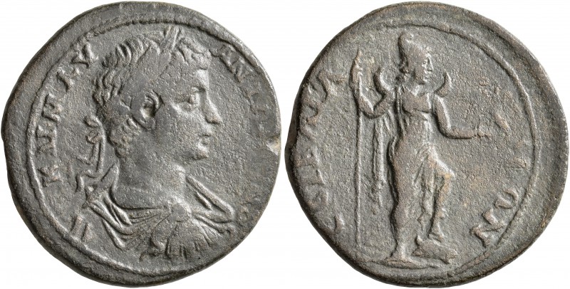 PHRYGIA. Siblia. Caracalla, 198-217. Tetrassarion (Bronze, 30 mm, 13.33 g, 7 h)....