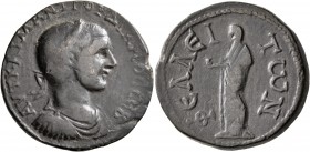 LYCIA. Phellus. Gordian III, 238-244. Tetrassarion (Orichalcum, 29 mm, 17.90 g, 12 h). AYT KAI M ANT ΓOPΔIANOC CЄB Laureate, draped and cuirassed bust...
