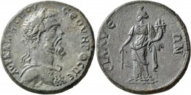 PAMPHYLIA. Sillyum. Septimius Severus, 193-211. Medallion (Orichalcum, 36 mm, 27.30 g, 6 h). AY KAI Λ CЄΠOY (sic!) CЄOYHPOC ΠЄ Laureate heroic bust of...