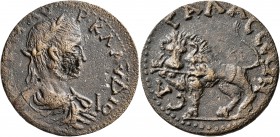 PISIDIA. Sagalassus. Claudius II Gothicus, 268-270. 10 Assaria (Bronze, 31 mm, 15.04 g, 12 h). AY•K•M•AYP•KΛAYΔIO Laureate, draped and cuirassed bust ...