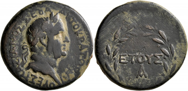 ASIA MINOR. Uncertain. Vespasian, 69-79. Tetrassarion (Orichalcum, 28 mm, 13.97 ...