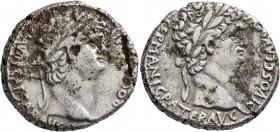 SYRIA, Seleucis and Pieria. Antioch. Nero, with Divus Claudius, 54-68. Tetradrachm (Silver, 27 mm, 12.39 g, 1 h). NERO CLAVD DIVI CLAVD F CAESAR AVG G...