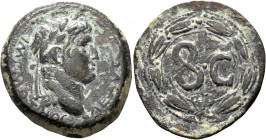 SYRIA, Seleucis and Pieria. Antioch. Otho, 69. Dupondius (Bronze, 30 mm, 14.38 g, 1 h). IMP M OTHO CAE AVG Laureate head of Otho to right. Rev. Large ...