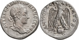 SYRIA, Seleucis and Pieria. Antioch. Gordian III, 238-244. Tetradrachm (Billon, 24 mm, 12.09 g, 1 h), 242. AYTOK M ANT ΓOPΔIANOC CЄB Laureate head of ...