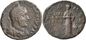 PHOENICIA. Tyre. Valerian I, 253-260. Tetrassarion (Orichalcum, 27 mm, 15.31 g, 7 h). IM[P C P LIC VALE]RIANVS AV Laureate, draped and cuirassed bust ...