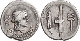 C. Norbanus, 83 BC. Denarius (Silver, 20 mm, 3.77 g, 11 h), Rome. C•NORBANVS / CXVI Diademed head of Venus to right, wearing necklace and pendant earr...
