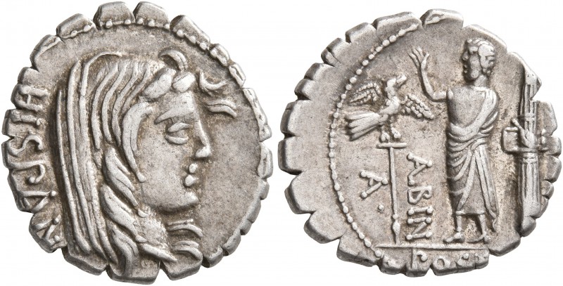 A. Postumius A.f. Sp.n. Albinus, 81 BC. Denarius (Silver, 19 mm, 3.90 g, 4 h), R...