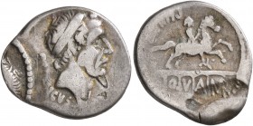 L. Marcius Philippus, 57 BC. Denarius (Silver, 20 mm, 3.63 g, 10 h), Rome. ANCVS Diademed head of Ancus Marcius to right; behind, lituus. Rev. PHILIPP...