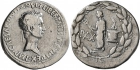 Augustus, 27 BC-AD 14. Cistophorus (Silver, 26 mm, 11.70 g, 1 h), Ephesus, 28 BC. IMP•CAESAR•DIVI•F•COS•VI•LIBERTATIS•P•R•VINDEX• Laureate head of Oct...