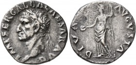 Galba, 68-69. Denarius (Silver, 17 mm, 3.18 g, 6 h), Rome, 8 June 68-15 January 69. IMP SER GALBA CAESAR AVG Laureate head of Galba to left. Rev. DIVA...