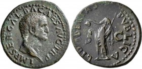 Galba, 68-69. As (Copper, 29 mm, 11.79 g, 6 h), Rome, July 68-January 69. IMP SER GALBA CAES AVG TR P Bare head of Galba to right. Rev. LIBERTAS PVBLI...