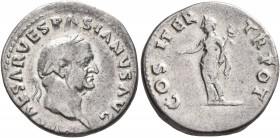Vespasian, 69-79. Denarius (Silver, 19 mm, 3.37 g, 5 h), Rome, 70. IMP CAESAR VESPASIANVS AVG Laureate head of Vespasian to right. Rev. COS ITER TR PO...