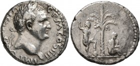 Vespasian, 69-79. Denarius (Silver, 17 mm, 3.20 g, 6 h), Antiochia, 72-73. IMP CAES VESP AVG P M COS IIII Laureate head of Vespasian to right. Rev. Pa...