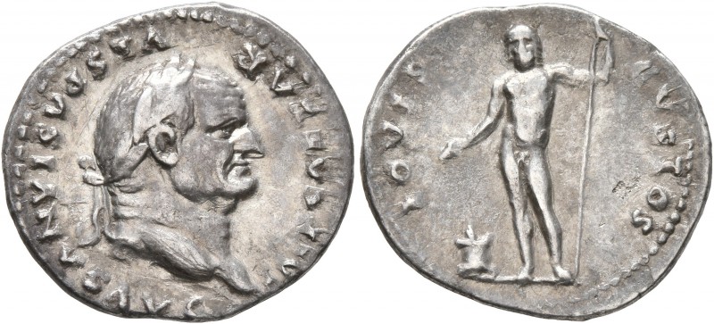 Vespasian, 69-79. Denarius (Silver, 19 mm, 3.15 g, 6 h), Rome, 76. IMP CAESAR VE...