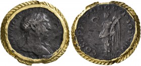 Trajan, 98-117. Denarius (Silver, 20 mm, 2.75 g, 6 h), Rome, circa 107-108. IMP TRAIANO AVG GER DAC P M TR P Laureate head of Trajan to right, with sl...