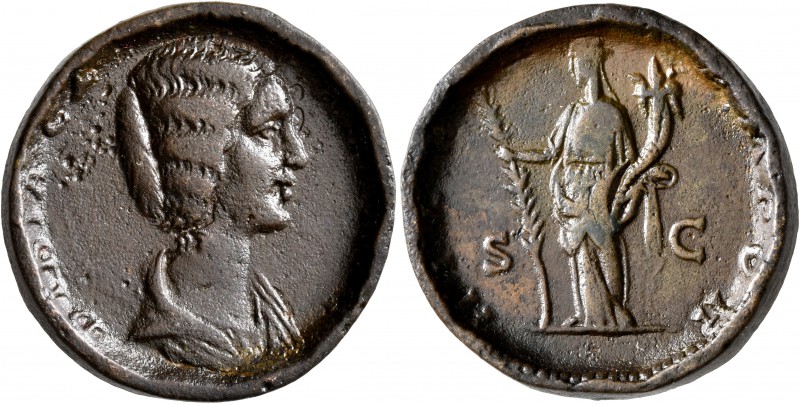 Didia Clara, Augusta, 193. Sestertius (Orichalcum, 27 mm, 18.58 g, 7 h), a 'prot...