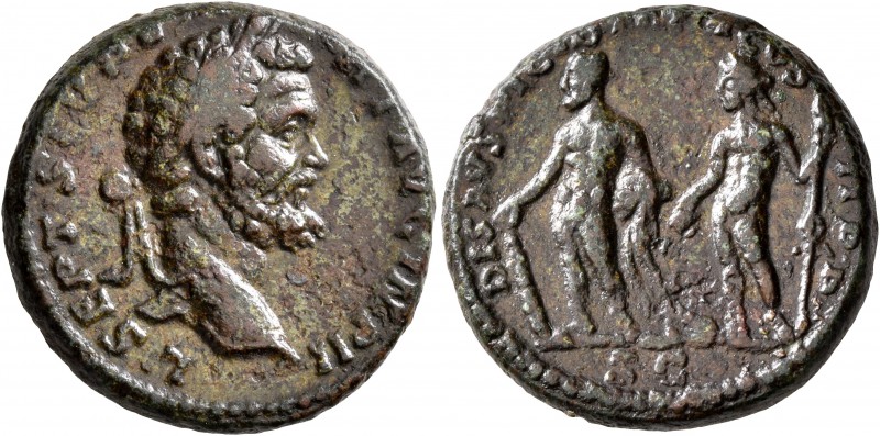 Septimius Severus, 193-211. As (Copper, 23 mm, 11.90 g, 6 h), Rome, 194. L SEPT ...