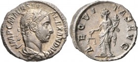 Severus Alexander, 222-235. Denarius (Silver, 18 mm, 2.37 g, 6 h), Rome, 226. IMP C M AVR SEV ALEXAND AVG Laureate and draped bust of Severus Alexande...
