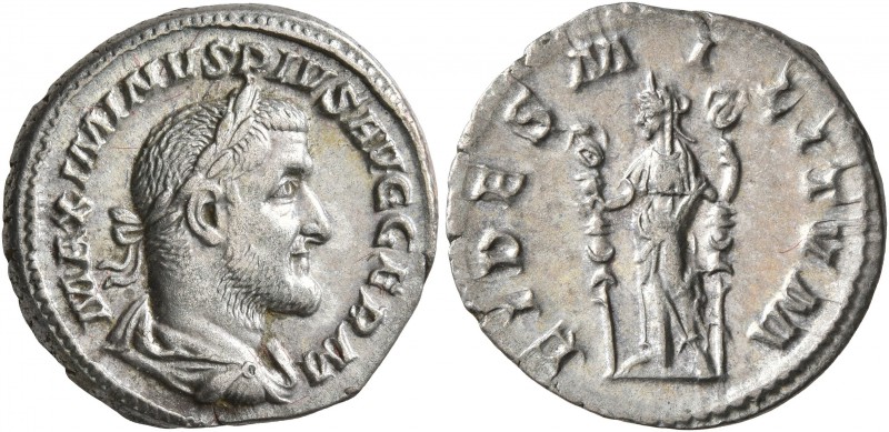 Maximinus I, 235-238. Denarius (Silver, 19 mm, 3.10 g, 6 h), Rome, 236-237. MAXI...