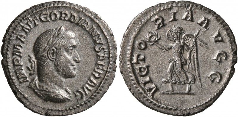 Gordian II, 238. Denarius (Silver, 20 mm, 2.55 g, 11 h), Rome, March-April 238. ...