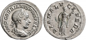 Gordian III, 238-244. Denarius (Silver, 21 mm, 2.84 g, 7 h), Rome, Summer 241. IMP GORDIANVS PIVS FEL AVG Laureate, draped and cuirassed bust of Gordi...