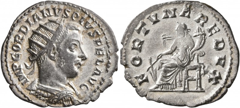 Gordian III, 238-244. Antoninianus (Silver, 23 mm, 3.24 g, 12 h), Antiochia, 242...
