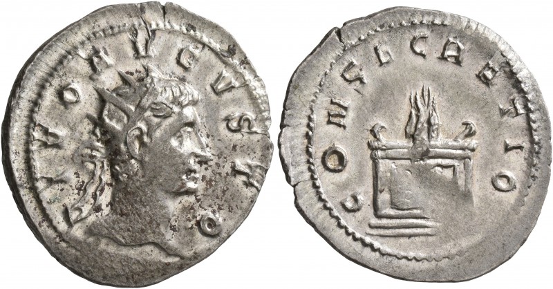 Trajan Decius, 249-251. Antoninianus (Silver, 24 mm, 3.40 g, 1 h), commemorative...