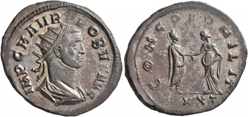 Probus, 276-282. Antoninianus (Silvered bronze, 23 mm, 3.89 g, 6 h), Ticinum, 27...