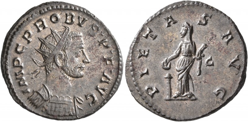 Probus, 276-282. Antoninianus (Silvered bronze, 22 mm, 4.59 g, 1 h), Lugdunum, J...