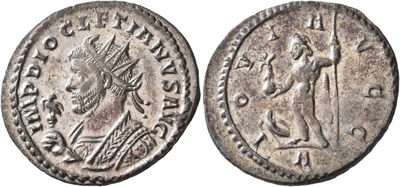 Diocletian, 284-305. Antoninianus (Billon, 24 mm, 3.66 g, 7 h), Lugdunum, 290-29...