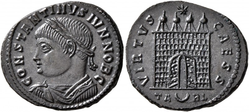 Constantine II, as Caesar, 316-337. Follis (Bronze, 20 mm, 3.52 g, 1 h), Arelate...