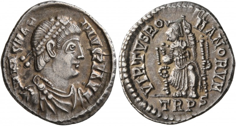 Magnus Maximus, 383-388. Siliqua (Silver, 18 mm, 1.94 g, 12 h), Treveri. D N MAG...