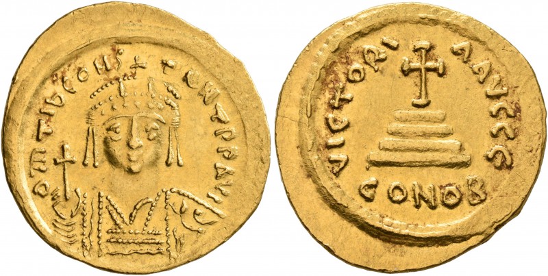 Tiberius II Constantine, 578-582. Solidus (Gold, 23 mm, 4.45 g, 6 h), Constantin...