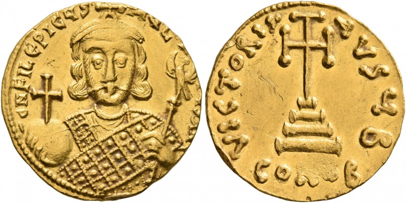 Philippicus (Bardanes), 711-713. Solidus (Gold, 20 mm, 4.48 g, 6 h), Constantino...