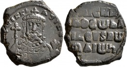 Nicephorus II Phocas, 963-969. Follis (Bronze, 24 mm, 10.46 g, 7 h), Constantinopolis. +ҺICIFR bASIL ROM Facing bust of Nicephorus II Phocas, bearded,...