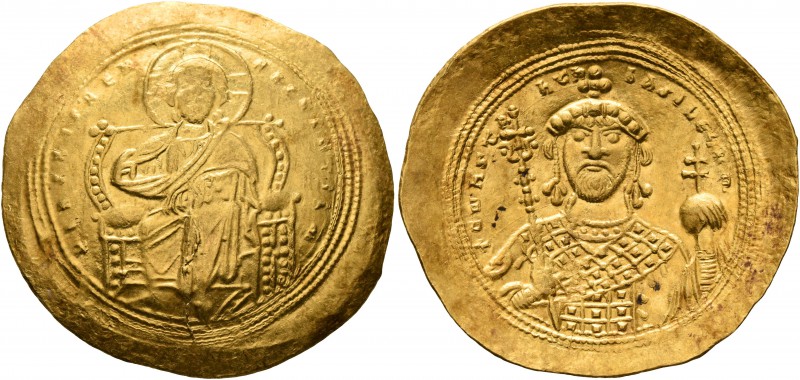 Constantine IX Monomachus, 1042-1055. Histamenon (Gold, 30 mm, 4.42 g, 6 h), Con...