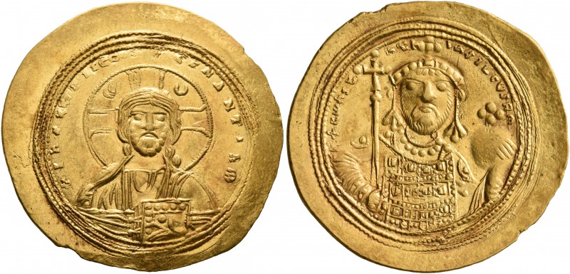 Constantine IX Monomachus, 1042-1055. Histamenon (Gold, 27 mm, 4.41 g, 6 h), Con...