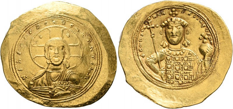 Constantine IX Monomachus, 1042-1055. Histamenon (Gold, 29 mm, 4.42 g, 6 h), Con...
