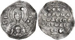 Romanus IV Diogenes, 1068-1071. 2/3 Miliaresion (Silver, 20 mm, 1.26 g, 6 h), Constantinopolis. Bust of the Virgin facing, nimbate and wearing pallium...