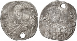 Romanus IV Diogenes, 1068-1071. 1/3 Miliaresion (Silver, 15 mm, 0.53 g, 6 h), Constantinopolis. Facing bust of the Nimbate Virgin Mary orans, wearing ...