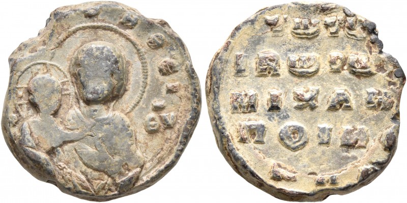 Michael, bishop ('poimenarches') of Ibora, 11th century. Seal (Lead, 19 mm, 8.88...