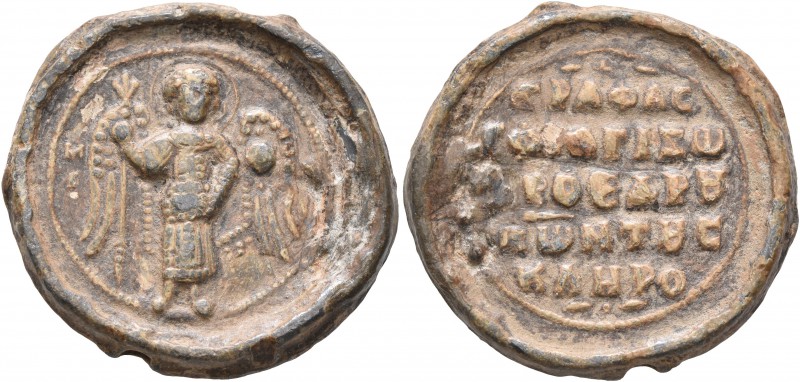 Konstantinos Skleros, proedros, 2nd half of 11th century. Seal (Lead, 27 mm, 17....