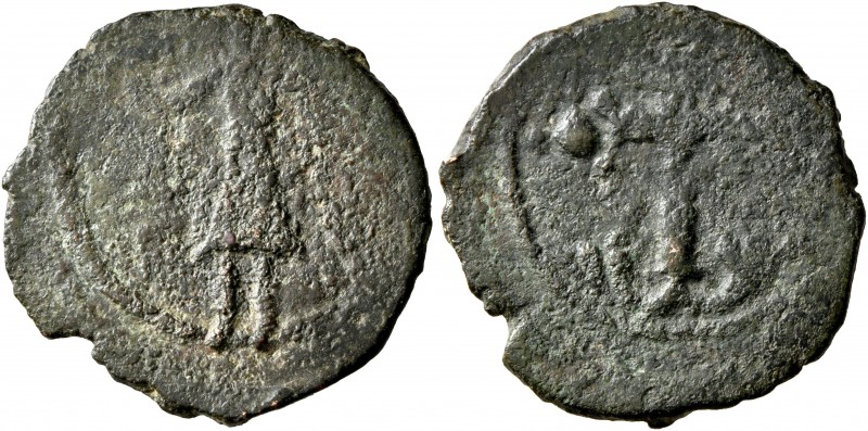 CRUSADERS. Edessa. Baldwin II, second reign, 1108-1118. Follis (Bronze, 21 mm, 3...